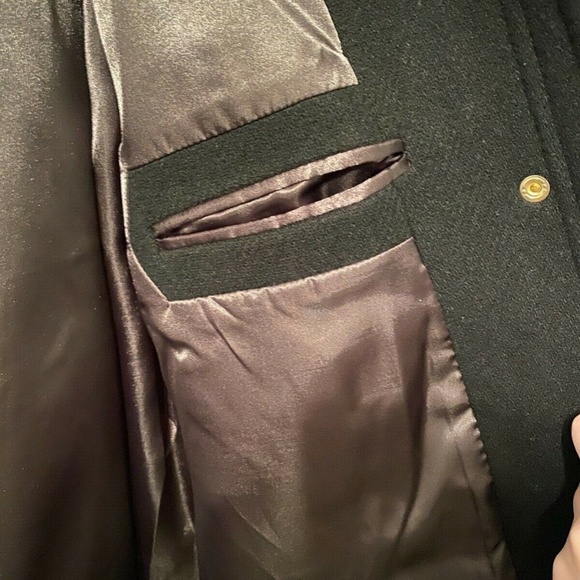 J. Crew Black Pea Coat with Faux Fur Collar - Picture 10 of 10